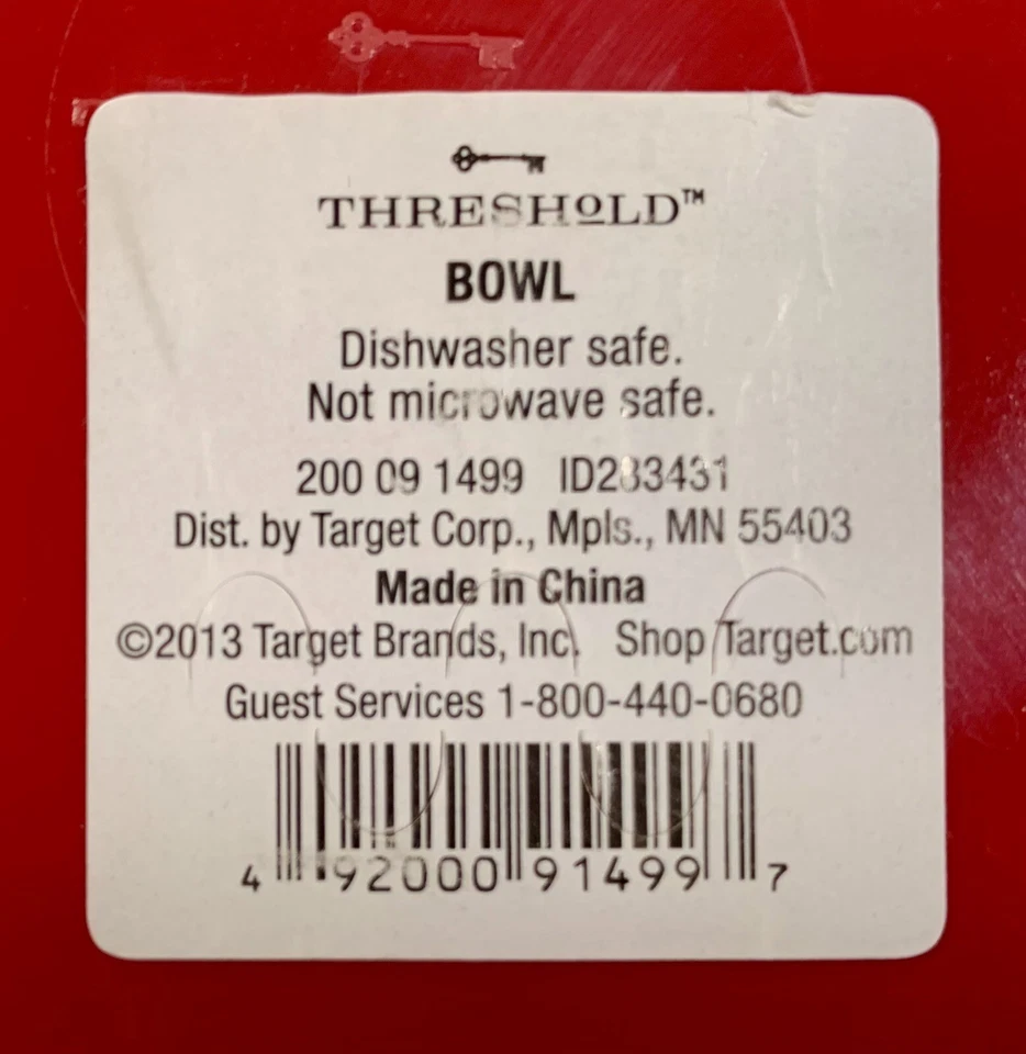 "Lote de 4 cuencos de melamina cuadrados Target 2013 rojo/blanco vacaciones copo de nieve 6x3""" Foto 2 de 4