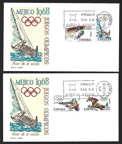 (AOP) Spain 1968 FDC collection (29)