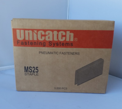 1 CS. M13/M25-1'' GALVANIZED STAPLES FOR SENCO BY UNICATCH 5000/BOX 4BXS. 20,000