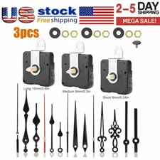 3PCS DIY Wall Quartz Clock Movement Mechanism Replacement Repair Tool Parts Kit