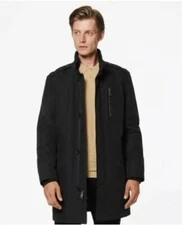 Marc New York Men's Black Cullen Oxford Car Coat Jacket Size LARGE NWT