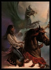 Comic Images Boris Fantasy Art Exotic Card # 4 Gryphons Eerie Woman on Horse