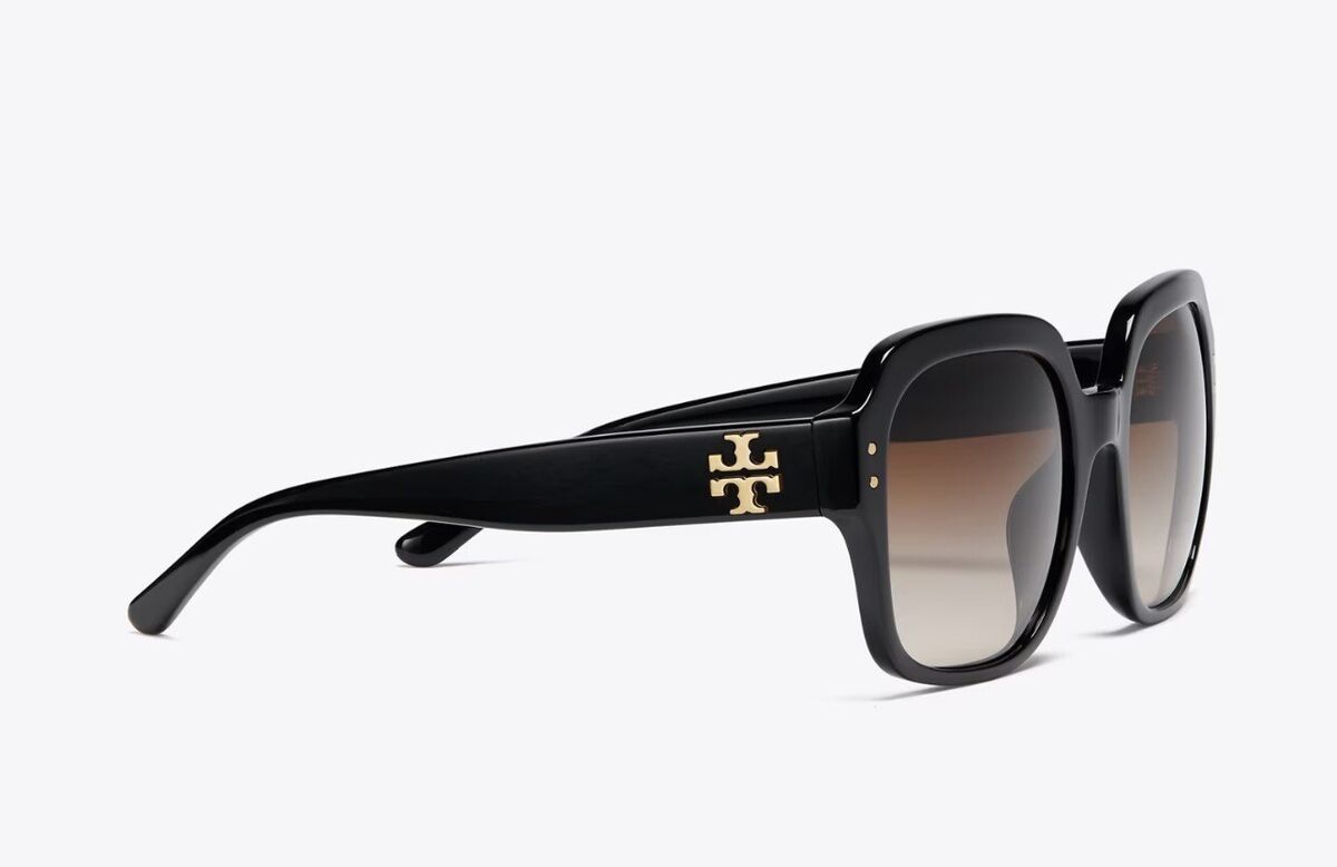 Tory Burch Oversized Square Logo Sunglasses, Black, Style Tory Burch Oversized Square Logo Sunglasses, Black, Style