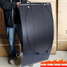 100W 200W 300W 400W Flexible Solar Panel Kit Off-Grid Mono For Generator RV Boat