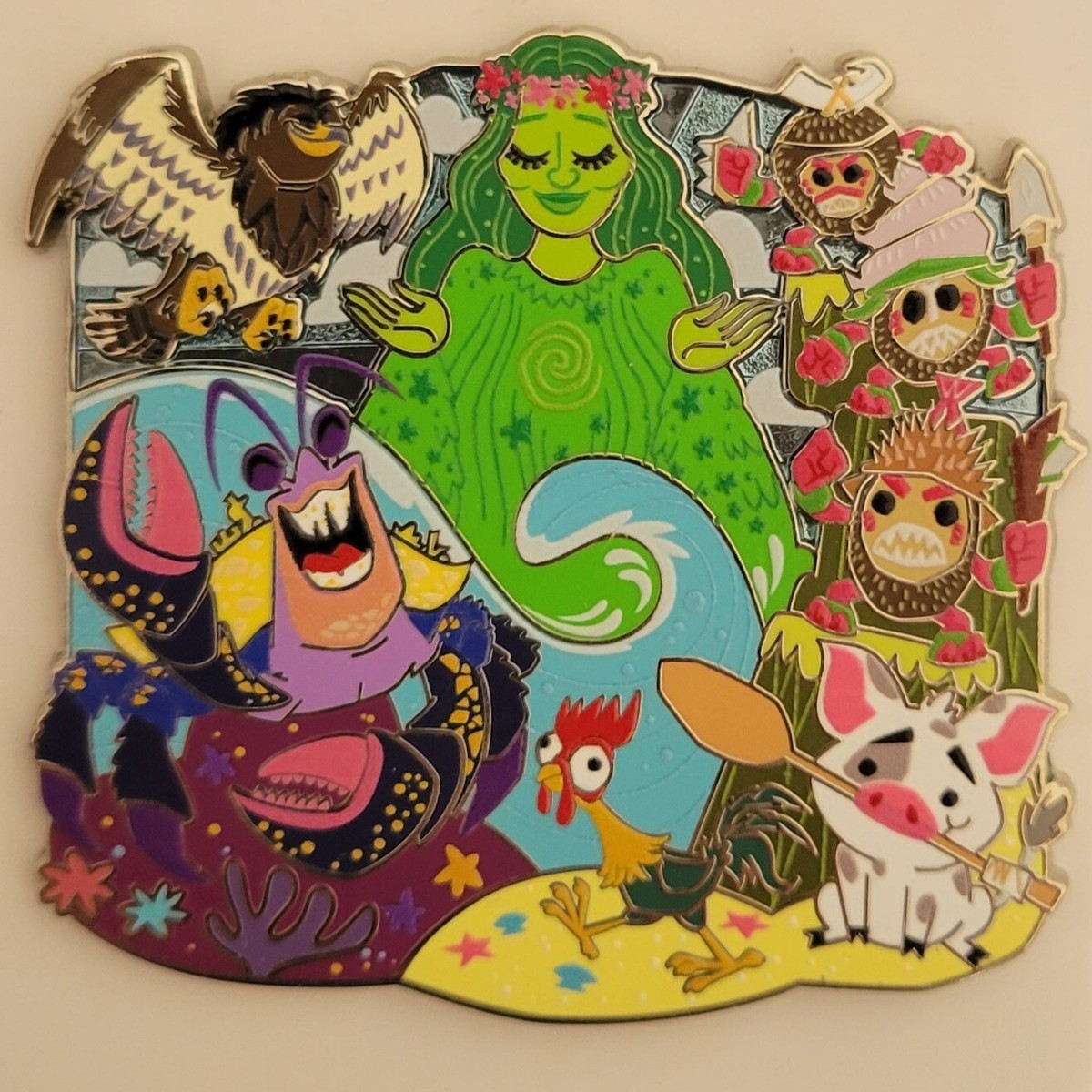 Moana Supporting Cast Hei Hei Pua Maui Te Fiti Tomatoa Family