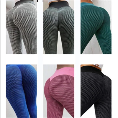 FEMME LEGGING PANTALON SANS COUTURE TAILLE HAUTE PUSH UP STRETCH GYM SPORT YOGA - Photo 1/2
