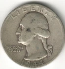 USA - 1944S - Washington ¼ $ - Silver Eagle - Low Mintage - #14233RG