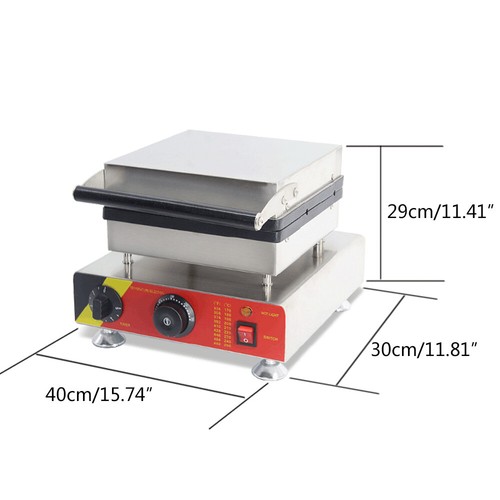 Cialda Elettrica Antiaderente Commerciale 4PCS Quadrata Waffle Baker Macchina 1500W - Foto 13 di 18
