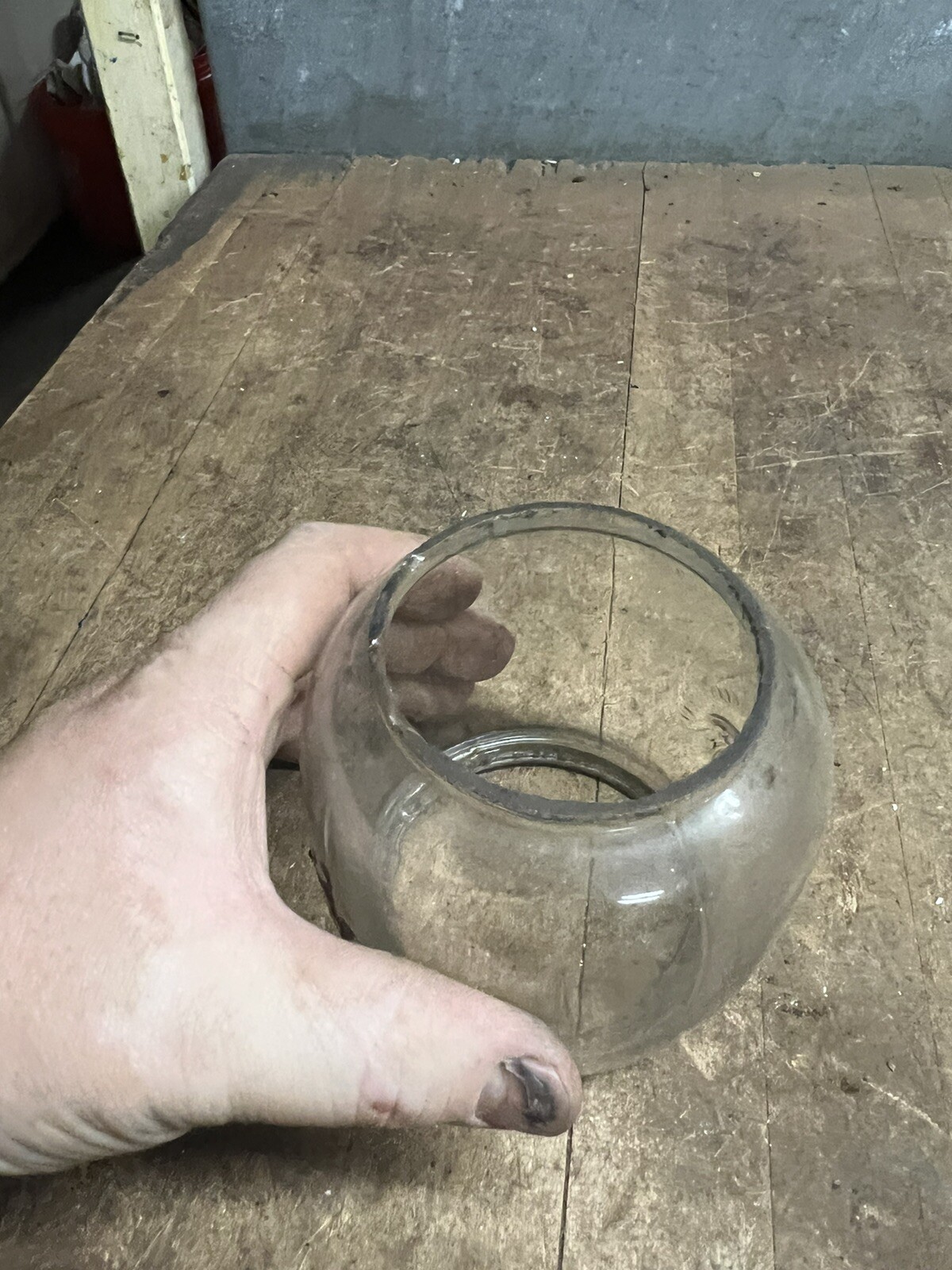 Vintage Feuerhand Made In Germany Railroad RR Barn Oil Lantern Globe Embossed