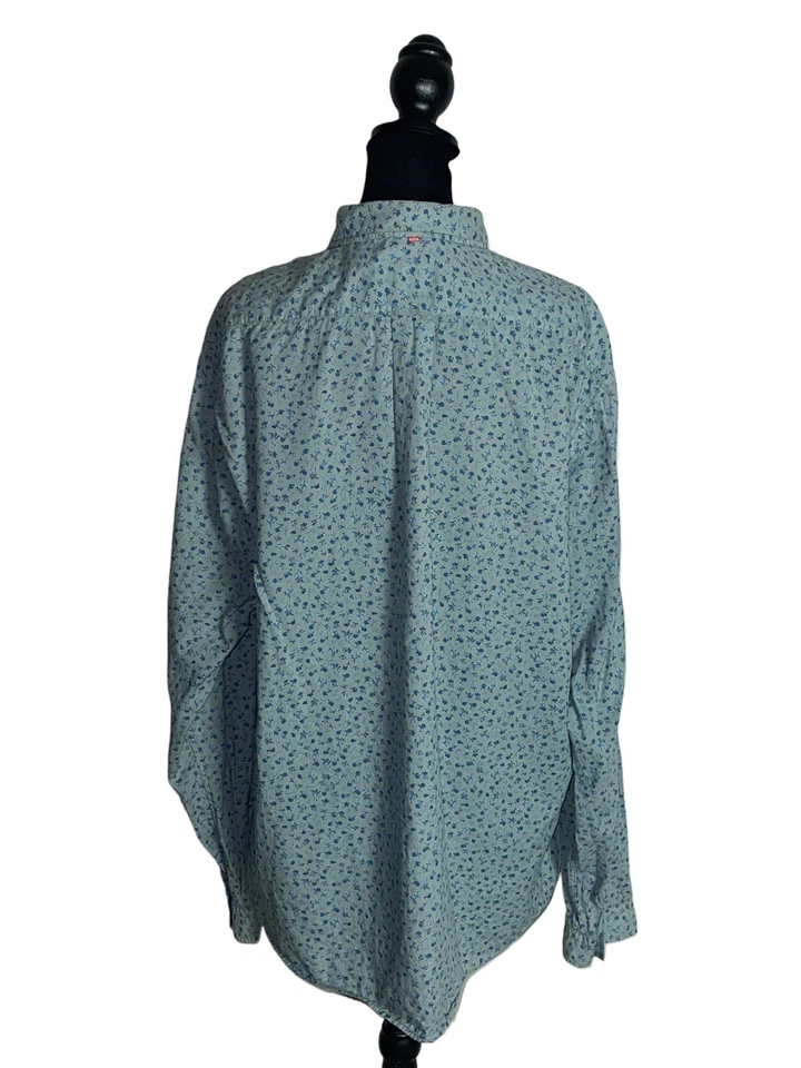Camisa Hugo Boss Mujer’s Verde Azul Floral Abotonada Manga Larga Mujer’s Talla XXL Foto 3 de 4