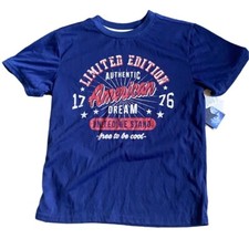 Max  Olivia Youth "American" Short Sleeve Pajama Shirt-Blue-Size 8/10-NWT