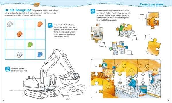 Thumbnail - Was Ist Was Junior Mitmach-heft Baustelle