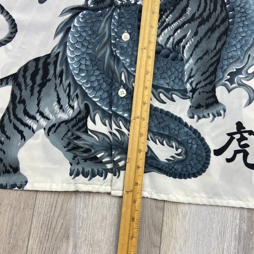Vintage MOON Shirt Mens XL White Blue Tiger Dragon Asiancore Art Fantasy 90s Y2K - Picture 9 of 13
