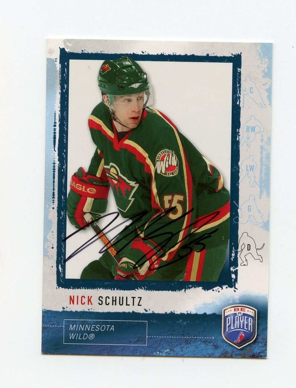 NICK SCHULTZ WILD AUTOGRAPH AUTO 06-07 BE A PLAYER BAP #45 *62598