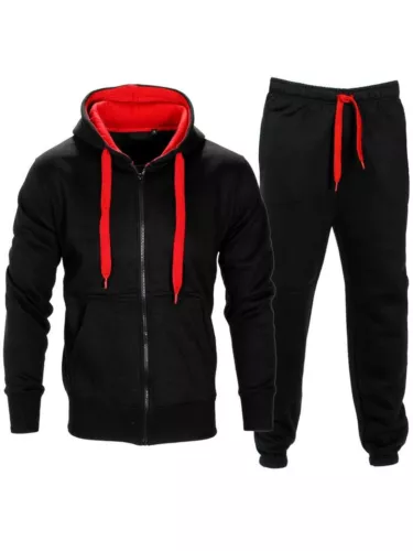 Neu Herren Trainingsanzug Set Fleece Kapuzenpullover Top +Hose Jogginghose S-3XL - Bild 6 von 27