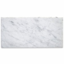 C47P 9x18 Carrara Venato Bianco Polished White Carrera Marble Bathroom Tile