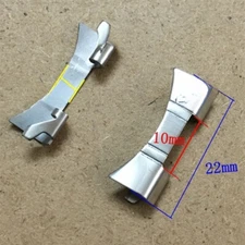 22X10mm Stainless Steel Curved End Links Spring Bars Bracelet Watch Band Strap#6