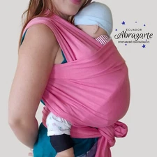 Elastic Baby Wrap Carrier - Secure Baby Sling -Perfect for Newborn PINK 