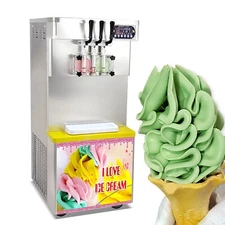 Kolice Commercial Frozen Yogurt Maker, 3 Flavors Soft Ice Cream Machine