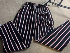 Vintage Ripon Athletic University Basketball Pants Tear Aways Sand Knit Button