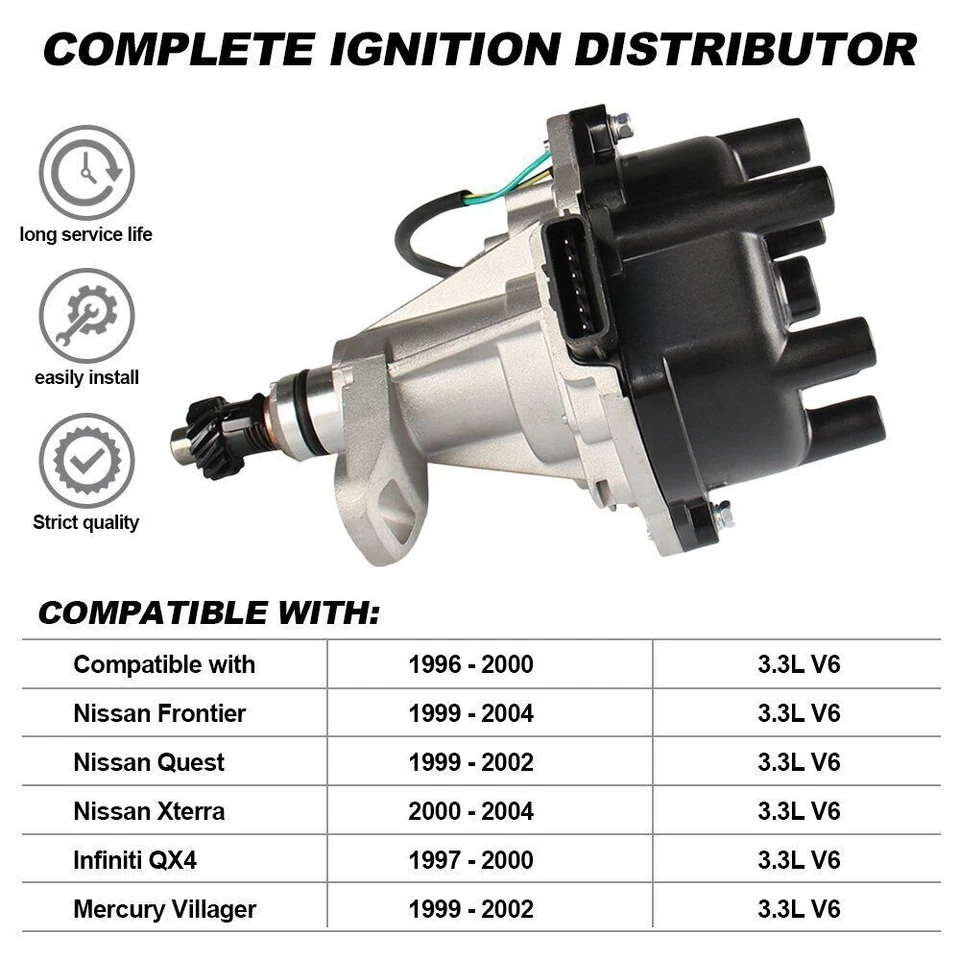 Ignition Distributor for Nissan Quest 1999-2002 Pathfinder 1996-2000 3.3L V6 US - Image 2 of 4