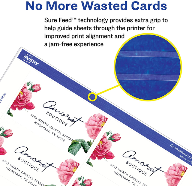 Avery Printable Business Cards 8471 Inkjet Printers 1 000 Cards 2 X 3 