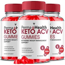  3 Pack Perma Health Keto  ACV Maximum Strength For Weight Loss 180 Gummies 