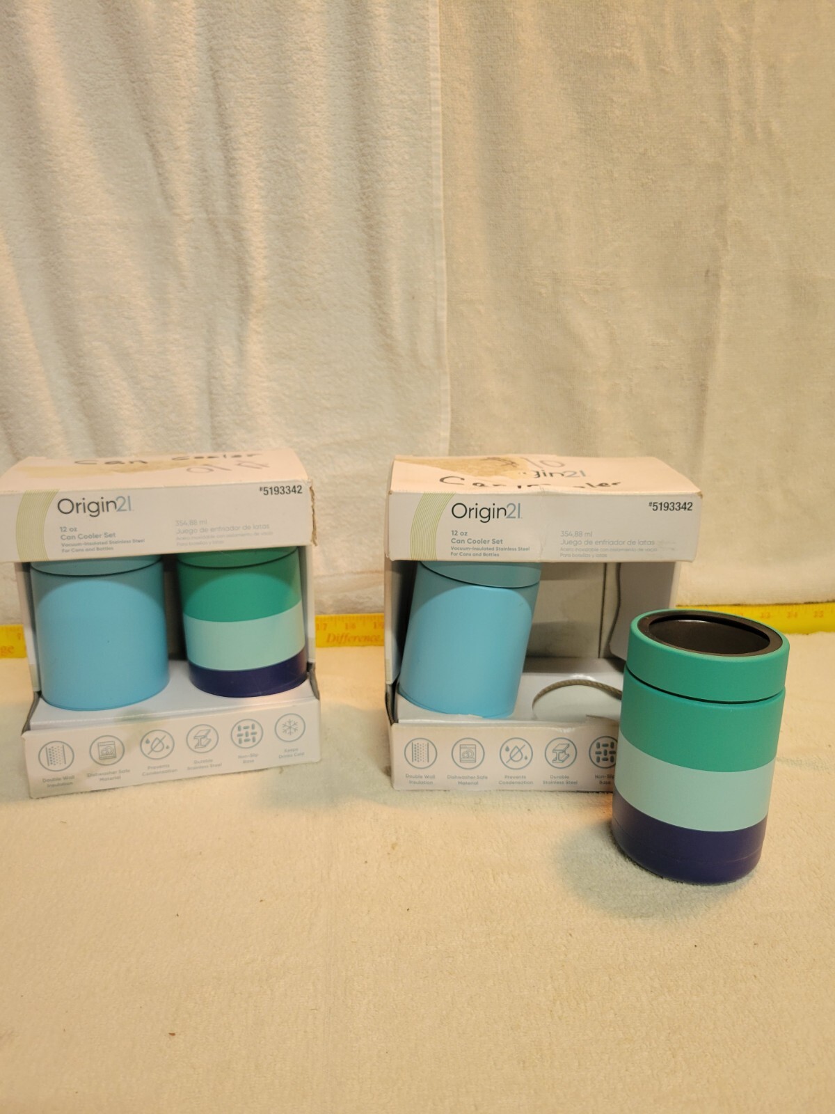 Origin 21 - 12 oz Stainless Steel Insulated Tumbler Set (4-Pack)  - Can Cooler