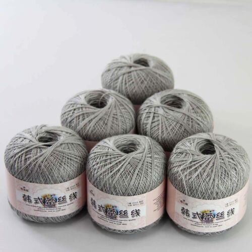 Sale New 6 Balls x 50gr Soft Cotton Thread Yarn Crochet Lace Shawl Knitting 22