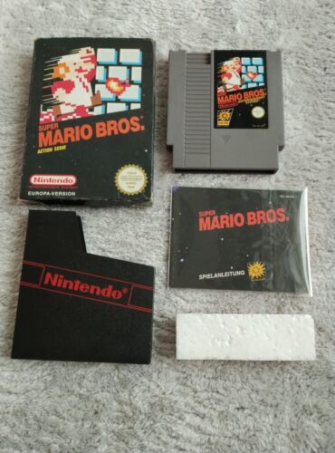 Nintendo Super Mario Bros NES CIB - Rare Version Europe-Version Ronde SOQ - Photo 1/9