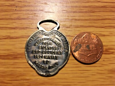 Early 1900s Insure Masons Only, Masonic Protective Assoc, Worcester, Mass ID Tag