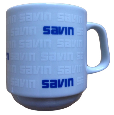 SAVIN COPIERS PHOTOCOPIER COFFEE MUG, 10 OUNCES, VINTAGE