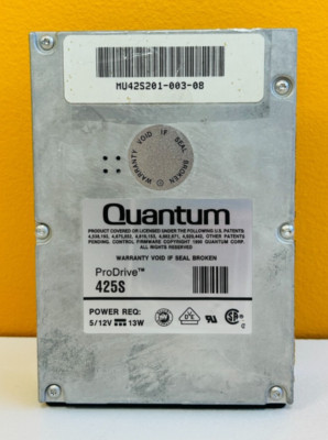 Quantum ProDrive 425S 426 MB Capacity, SCSI2 Interface, 3.5'' Hard Drive. Tested!