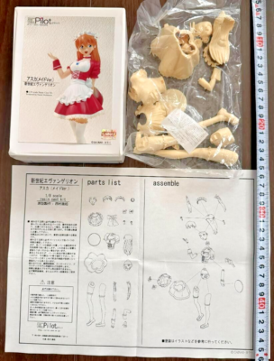 Pilot ピロット　エヴァンゲリオン アスカ ガレージキット メイド Pilot Evangelion Asuka Maid Ver. 2 NERV Cafe 1/8 Scale Resin