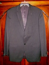 Jones New York Collection Men's 42 L Black  Gray Wool Sport Coat Jacket Blazer
