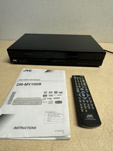 JVC DR-MV100B VHS and DVD Recorder with 1080P Upconversion HDMI and Remote - Picture 1 of 6