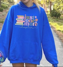 Felpa Just One More Chapter, regalo amante dei libri, felpa da lettura, bookish