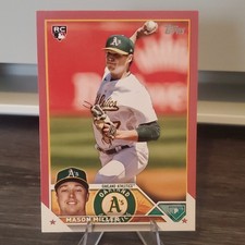 2023 Topps Update Series Mason Miller Athletics Rookie Mother's Day Hot Pink /50