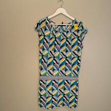 BCBGMAXAZRIA Dress Geometric Y2K Retro Bold Pattern Short Easy Style - Size S