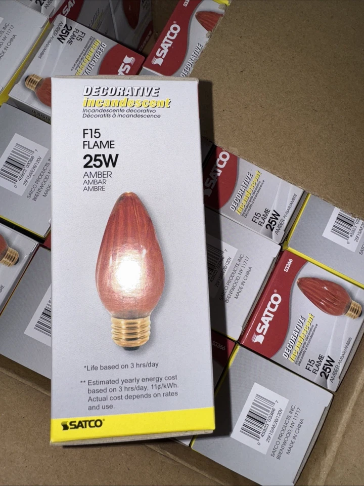 4 New Satco 25W Amber Light Bulb Free Shipping - Image 2 of 4
