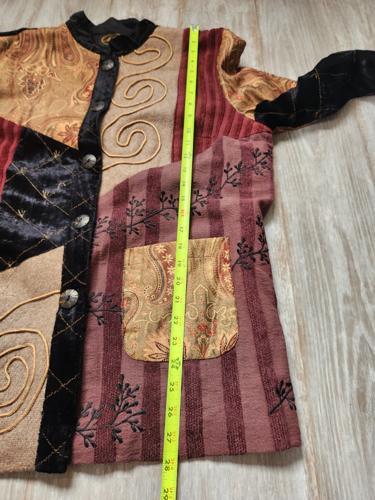 VTG Allure Patchwork Blazer Jacket Multi Pattern … - image 6