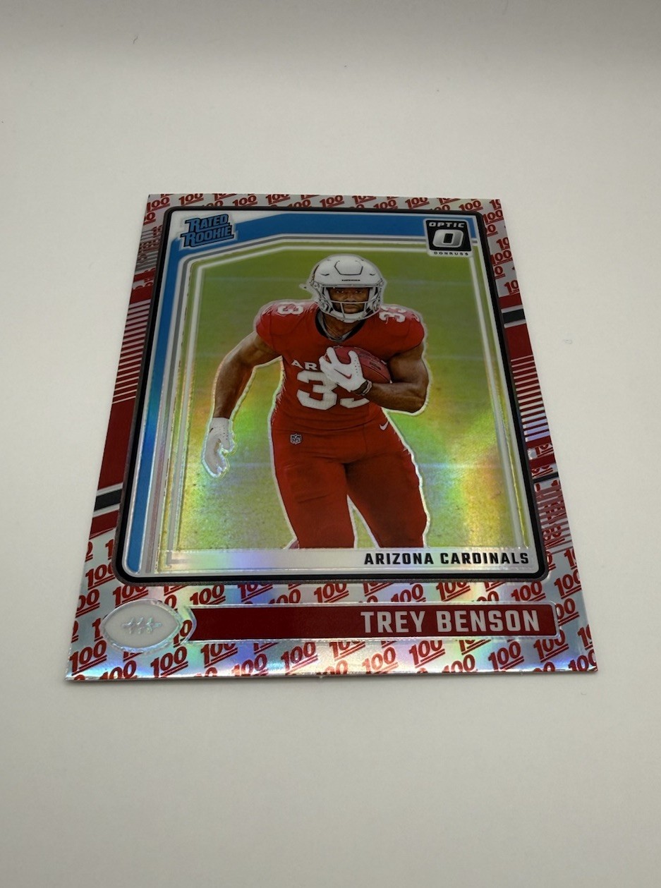2024 Panini Donruss Optic Football #293 Trey Benson 100 Emoji SSP Rated Rookie
