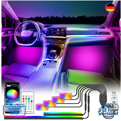 Auto LED Innenbeleuchtung RGB 210 Modi USB Steuerung per App Fernbedienung