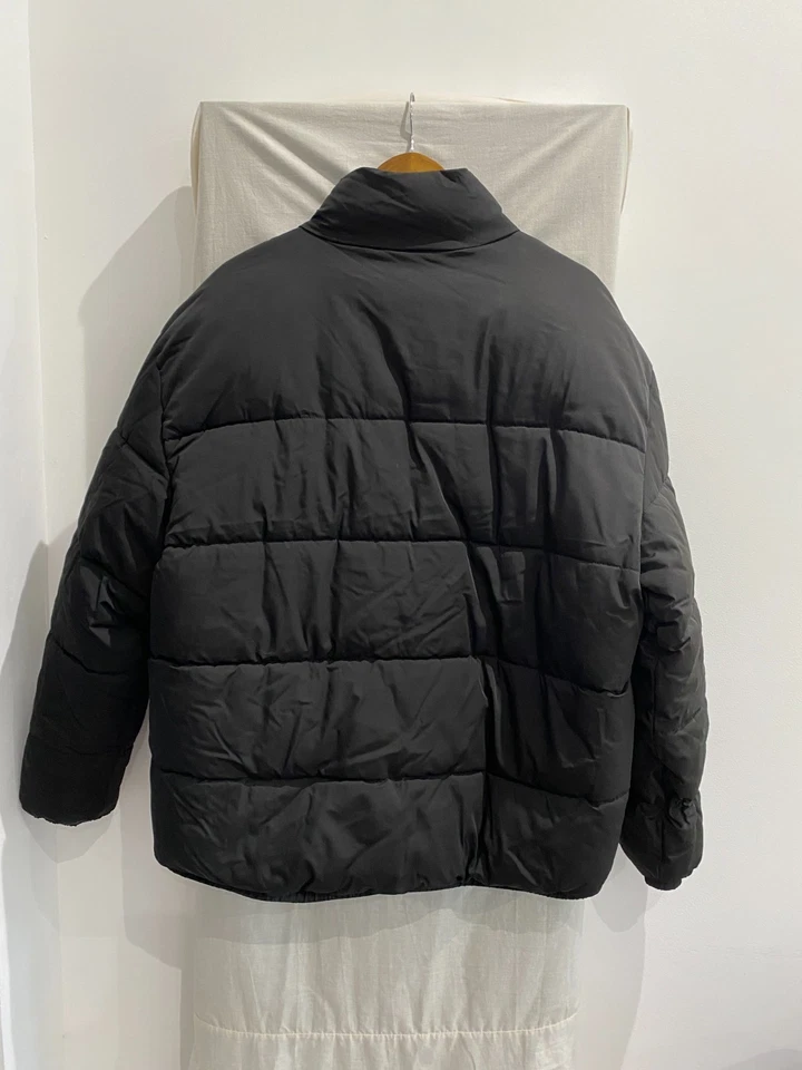 ZARA Black Puffer Coat Size XL - Image 3 of 4