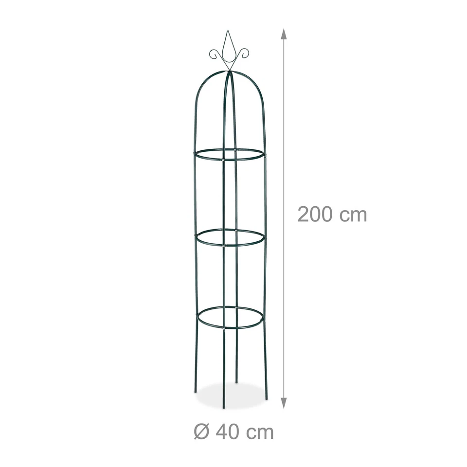  dunkelgrün Rankhilfe rund freistehend Rosen Tomaten Wein Garten wetterfest X... - Bild 4 von 4