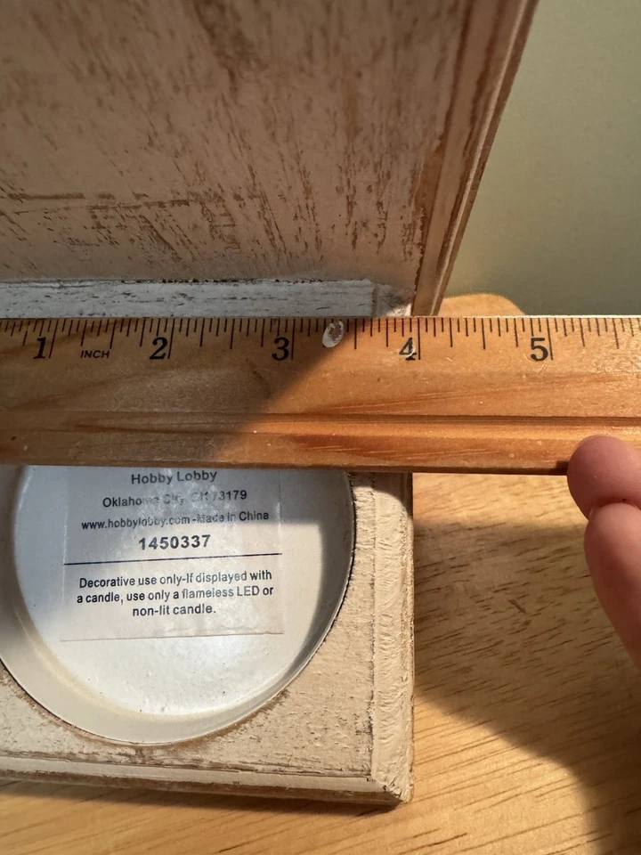 Wall Sconces Candle Holder Set of 2 Farmhouse Wooden Rustic Wall Decor - Image 3 of 4