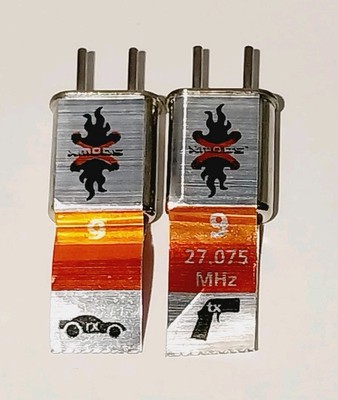 RADIO SHACK REMOTE CONTROL XMODS CRYSTAL SET #9  RED ORANGE ~ TESTED WORKING 
