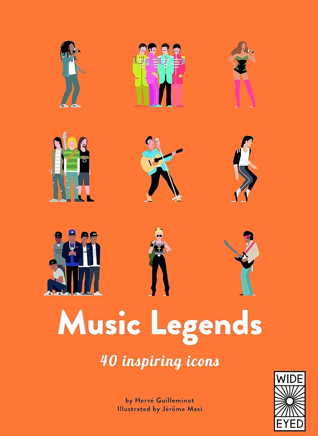 Music Legends: Meet 40 pop and rock stars (40 Inspiring Icons)