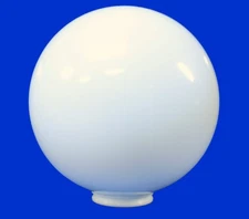 12 White Acrylic Round Plastic Light Globe Pole Post Lamp Outdoor Fixture