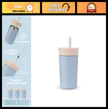 Kids Insulated Stainless Steel Tumbler with Spill-Resistant Straw, 12 Oz, Travel